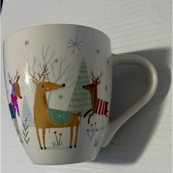 Christmas Winter Reindeer Rudolph Coffee Tea Mug "FINE DINING CHINA " - Picture 5 of 14